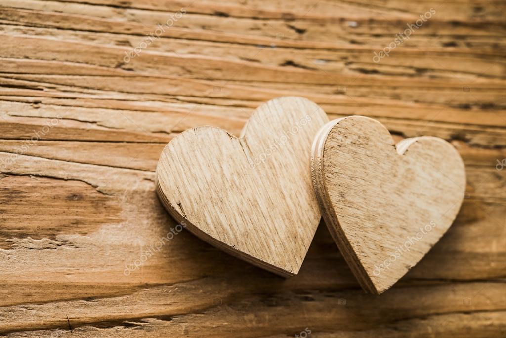 Two wooden hearts Stock Photo by ©borjomi88 113204184