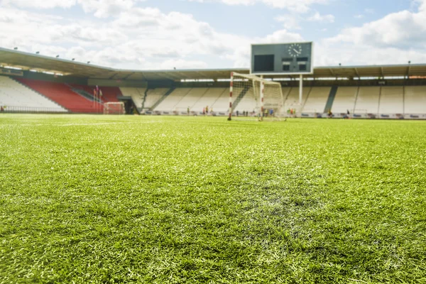 Erba sullo stadio di calcio — Foto Stock