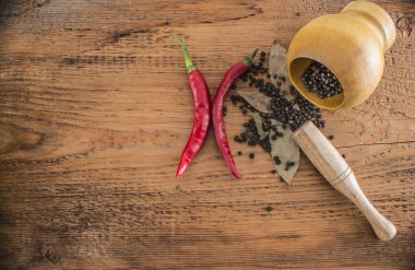 malzemeler ve yemek pişirmek için baharat