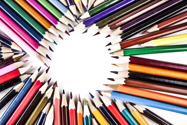 다채 로운 연필 한덩이 — 스톡 사진
