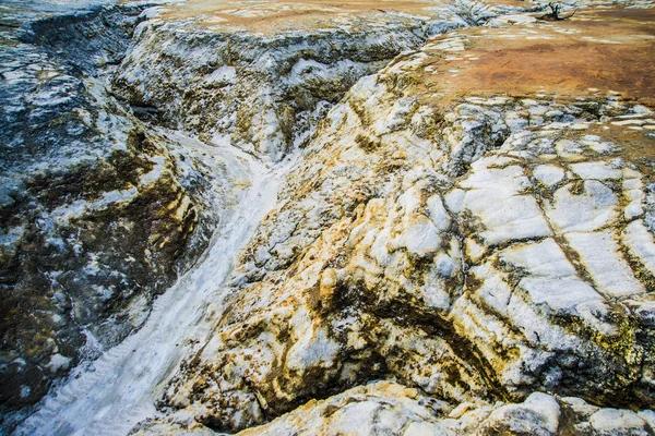 Trockener Fluss auf ausgetrockneter Grou — Stockfoto