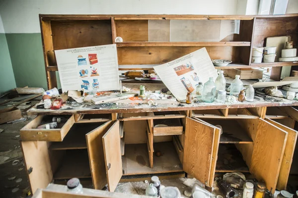 terk edilmiş Kimya Laboratuvarı 