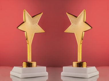 Empty golden Star awards clipart