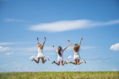 atlama kadar kadın elle.