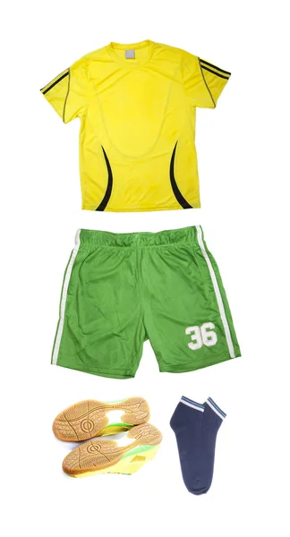 Verde e amarelo Roupas desportivas — Fotografia de Stock