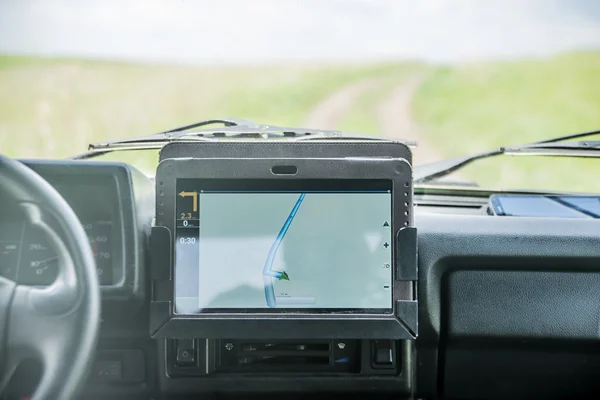 Tablet ekranında GPS uygulama — Stok fotoğraf