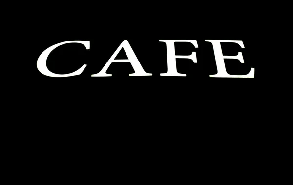 Cafe banner éjszakai fény. — Stock Fotó