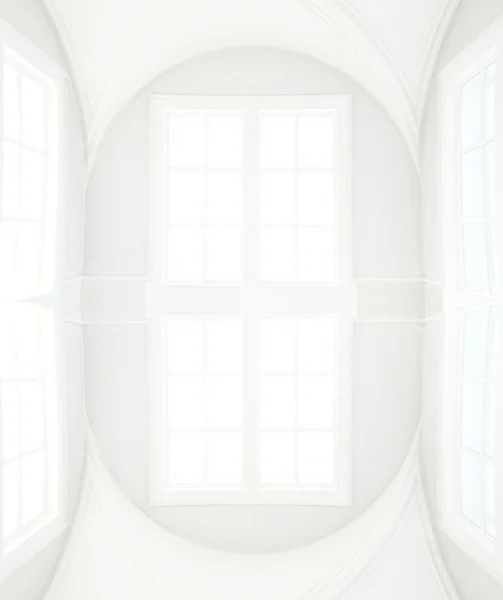 大白的窗户，在房间里 — 图库照片