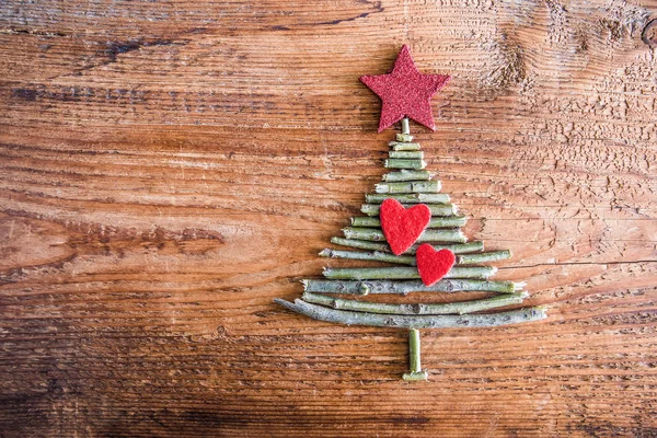 Weihnachtsbaum mit Stern — Stockfoto