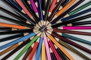background of colored pencils. clipart