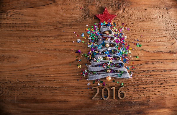 Albero di Natale con stella — Foto Stock