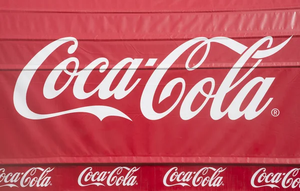 Tekstura logo Coca Cola. — Zdjęcie stockowe