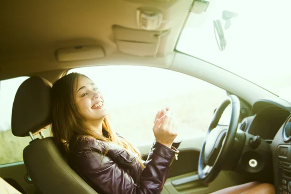 Autofahrerin — Stockfoto