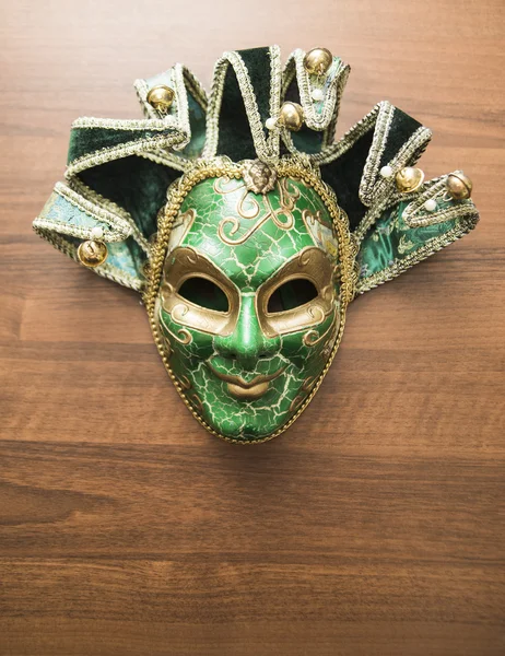 Masque de carnaval vert carnaval — Photo