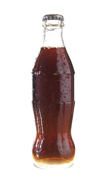 Glazen fles met coca-cola — Stockfoto