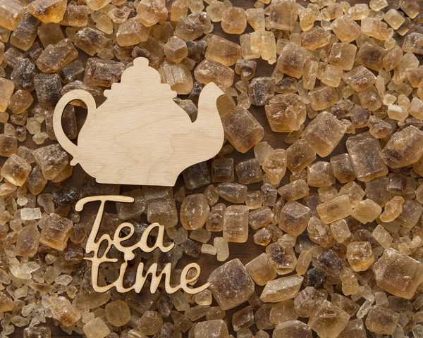Çay zaman kelimeler — Stok fotoğraf