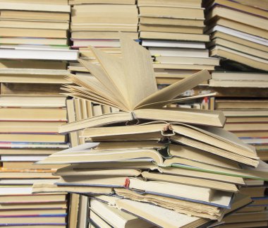labrary kitap yığınları