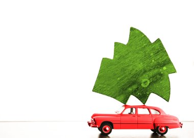 Araba taşıma ahşap Noel ağacı