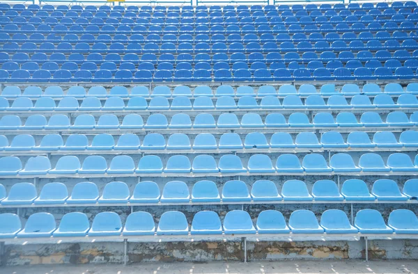 Blue seats of sport stadium — Stock Photo, Image