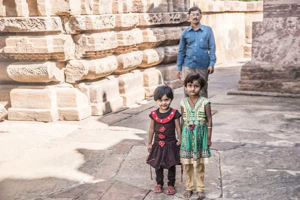 Indian Father and two daughters — Stock Photo, Image