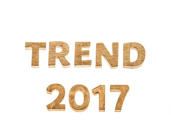 Trenden 2017 trä ord bokstäver — Stockfoto