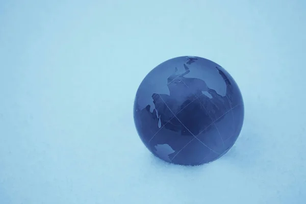 Glass Globe Snow Winter Season — Stock Photo, Image