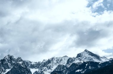 Almanya 'daki Alpler dağları Bavyera yakınlarında, Almanca. Garmisch Partenkirchen