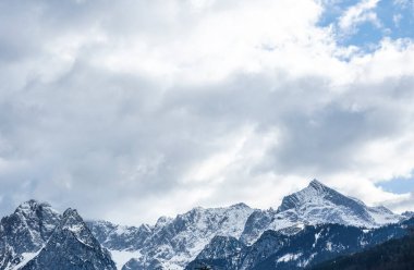Almanya 'daki Alpler dağları Bavyera yakınlarında, Almanca. Garmisch Partenkirchen