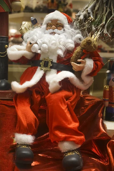Natal Papai Noel Figurine Boneca Santa — Fotografia de Stock