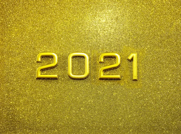 2021 Рік Щасливий Новий Рік Номери Золотих Металів — стокове фото