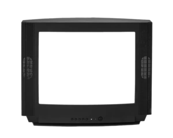 Alter Fernseher Isoliert Auf Weißem Hintergrund Retro Vintage Stil — Stockfoto