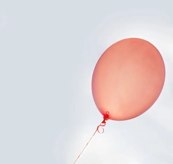 One Red Balloon Happiness Freedom Escape Life Perception Carefree Success — Stock Photo, Image