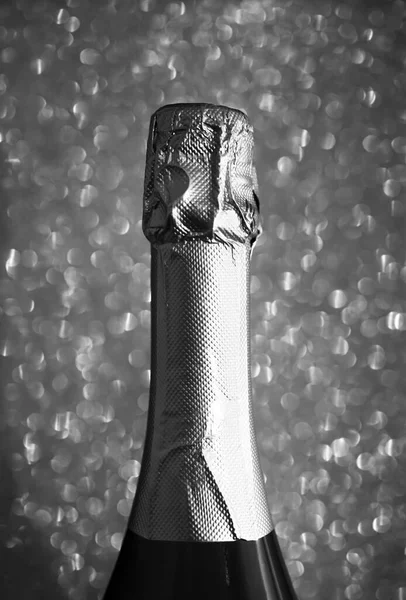 Champagne Closed Bottle Bokeh Background — Stock Photo, Image