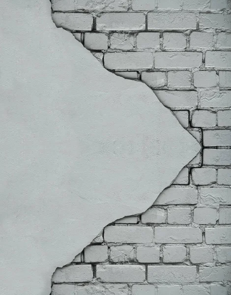 Білий Або Сірий Цегла Ліпнина Стіни Фон — стокове фото