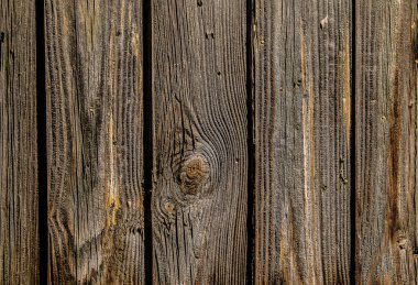 Dikey çizgili tahta paneller. Yaşlanmış ve köhne hava şartlarında dövülmüş odun. Metin için alanı olan doğal doku ve ahşap arkaplan