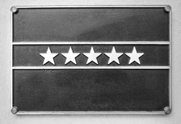 Clasificación Estrellas Hotel Cinco Estrellas Letrero Hotel Cinco Estrellas Lujo — Foto de Stock