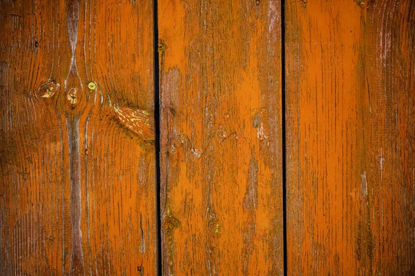 Vacker Trästruktur Sprickor Gammal Färg Grunge Bakgrund Från Väderbiten Gul — Stockfoto