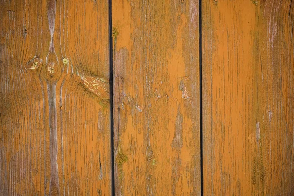 Vacker Trästruktur Sprickor Gammal Färg Grunge Bakgrund Från Väderbiten Gul — Stockfoto