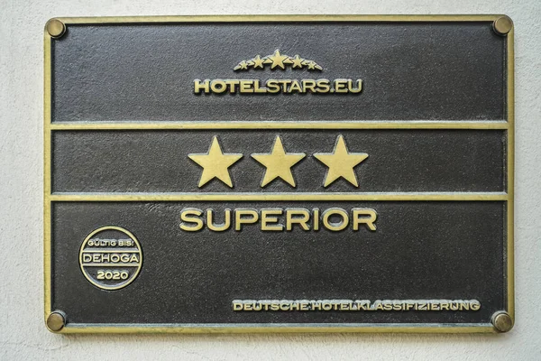 Schwerin Germany September 2019 Hotelstars Hotel Star Rankings Three Star — Stock Photo, Image