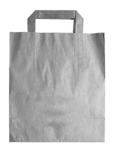 Craft Paper Bag Eco Products Isolated White Background Mock — Stock Photo, Image