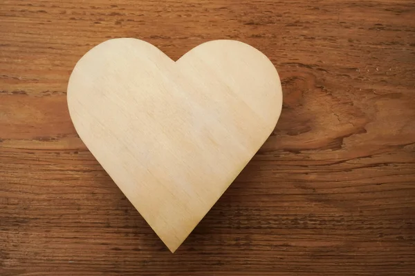 Drewniane Tło Kształcie Serca Wesołych Walentynek Lutego — Zdjęcie stockowe