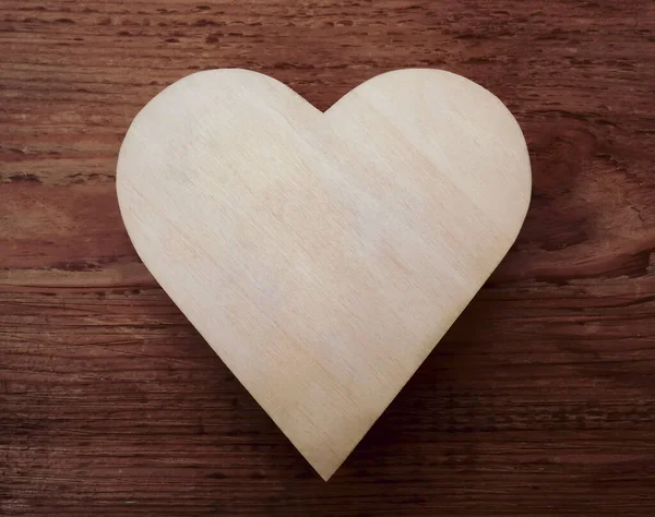 Fondo Forma Corazón Madera Feliz Día San Valentín Febrero — Foto de Stock