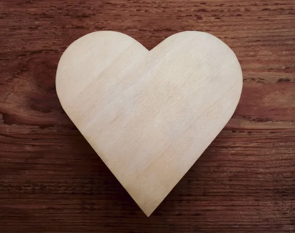 Fondo Forma Corazón Madera Feliz Día San Valentín Febrero — Foto de Stock