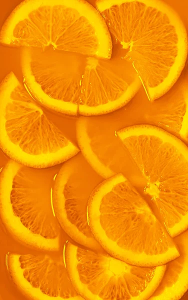 Rodajas Naranja Frescas Zumo Naranja — Foto de Stock
