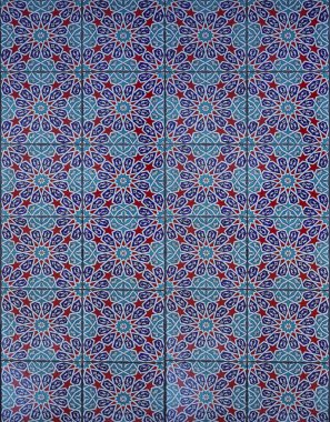 Geometrik şekilli, etnikli, pürüzsüz bir şekil. Yerel Paskalya Asyalı süs eşyası soyut arka planı. Kabile motifi. Boho şıklığı, tekstil baskısı, sayfa dolumu. kiremitlerden yapılmış duvar