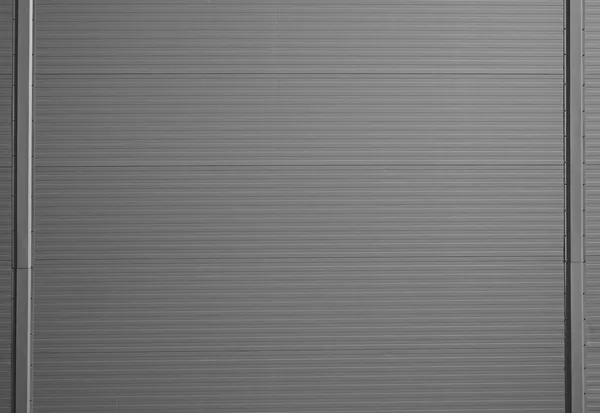 Πρόσθια Όψη Γκρίζα Κυματοειδή Μεταλλική Επιφάνεια Τοίχου Φράχτη — Φωτογραφία Αρχείου