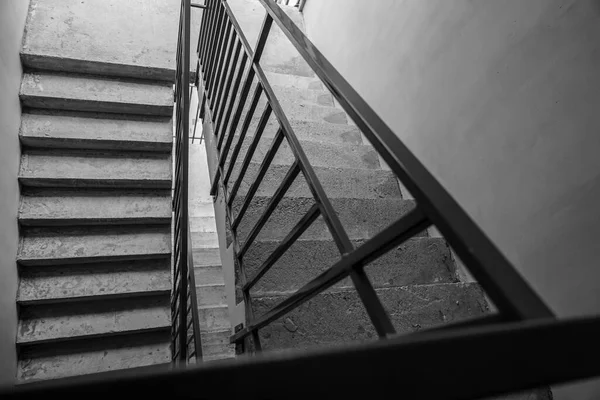 Indoor Concrete Staircase Stainless Steel — Stock Photo, Image