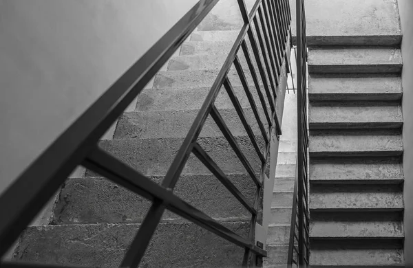 Indoor Concrete Staircase Stainless Steel — Stock Photo, Image