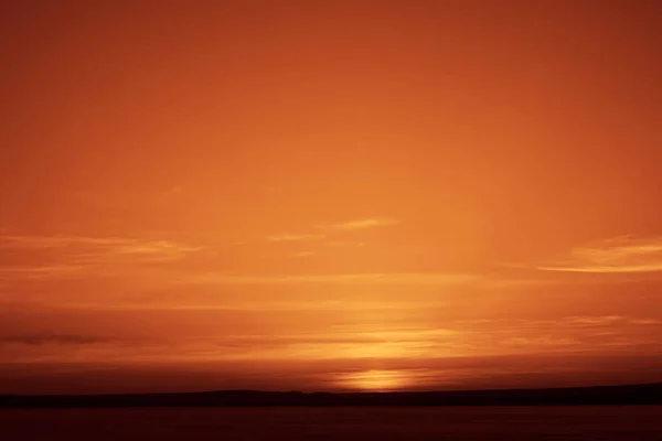 Sunset Lake Sun Setting Mountains — Fotografia de Stock