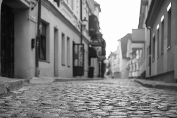 Old Town Europe Sunset Retro Vintage Cobble Stones Vilnius Lithuania — Foto de Stock